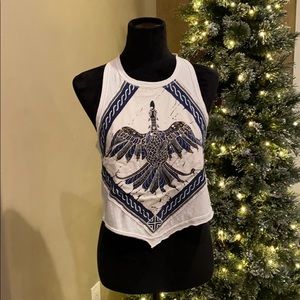Free People Eagle Embroidered Tank